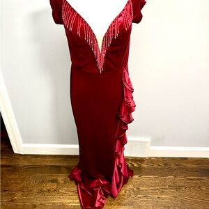 Elegant Red Evening Gown